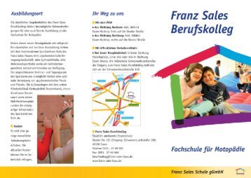 Flyer Motopädie - Franz Sales Haus