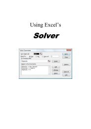 Using Excel's Solver - Dist