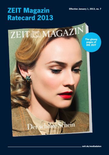 ZEIT Magazin Ratecard 2013 - IQ media marketing