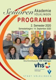 Herbstprogramm Seniorenakademie Völklingen 2020