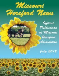 Summer 2012 Newsletter - the Missouri Hereford Association