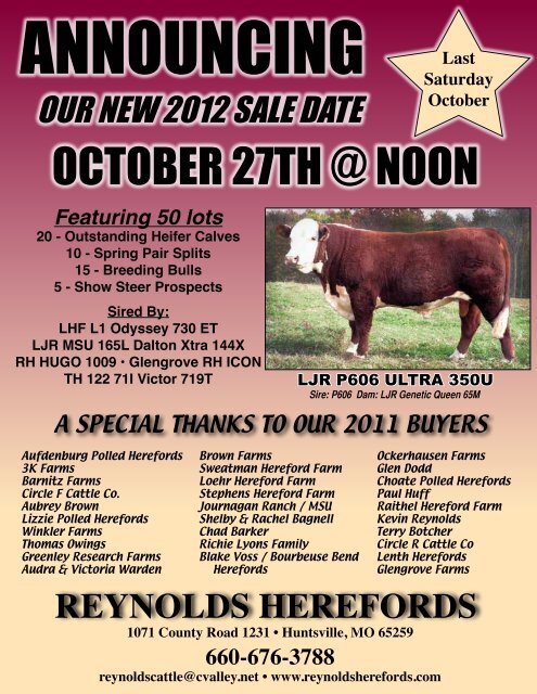 Summer 2012 Newsletter - the Missouri Hereford Association