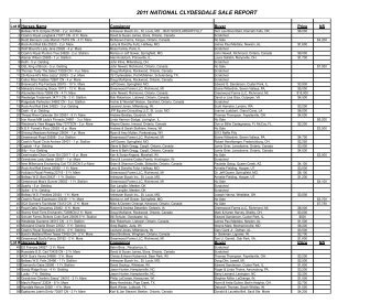 2011 national clydesdale sale report - Clydesdale Breeders of the ...