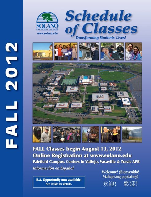 SCC FALL 2012 schedule-web.pdf - Solano Community College
