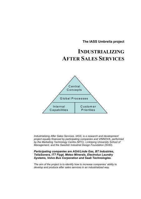 INDUSTRIALIZING AFTER SALES SERVICES - MTC