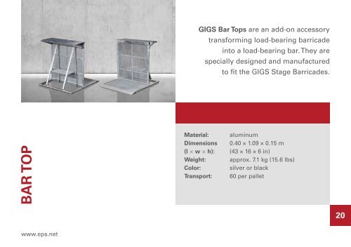 eps Brochure GIGS Stage Barricades