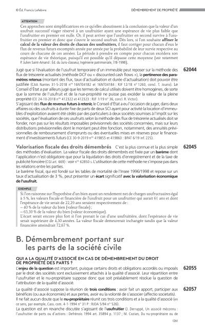 Extrait Mémento Sociétés Civiles 21 - Editions Francis Lefebvre