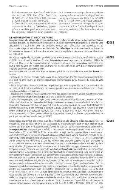 Extrait Mémento Sociétés Civiles 21 - Editions Francis Lefebvre