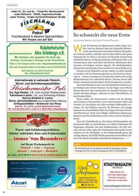 STADTMAGAZIN Bremen September 2020