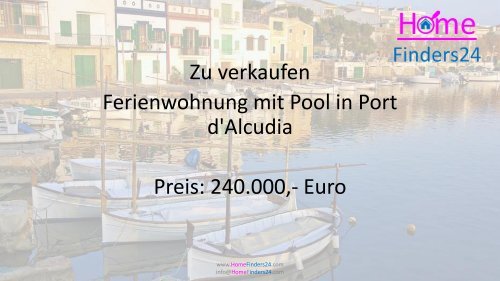 Zu verkaufen diese tolle Wohnung in Port d´Alcudia mit Pool in der Nähe des Einkaufsviertels und des Strandes. (AP0023)