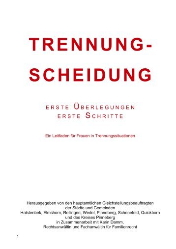 Trennung-Scheidung Leitfaden für Frauen - Gemeinde Halstenbek