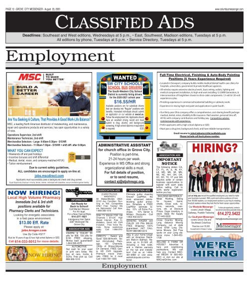 Grove City Messenger - August 23rd, 2020