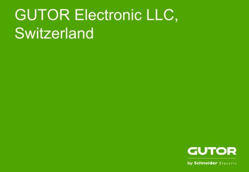 GUTOR Electronic LLC, Switzerland - Gutor Electronic ltd.