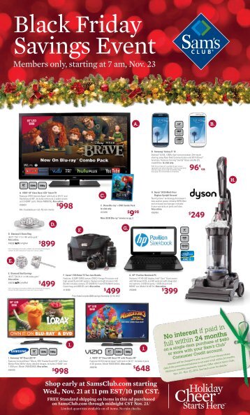 PDF: Sam's Club Black Friday Savings Event