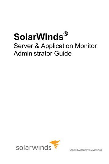 Server & Application Monitor - SolarWinds