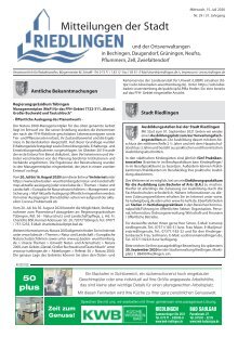 Amtliches Mitteilungsblatt Riedlingen 15.08.2020