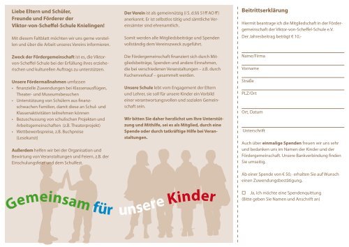 Gemeinsam für unsere Kinder - Knielingen I Viktor-von-Scheffel ...