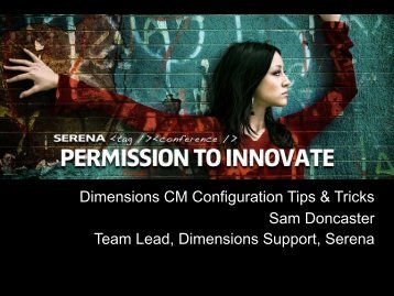 Dimensions CM Configuration Tips & Tricks Sam Doncaster Team ...