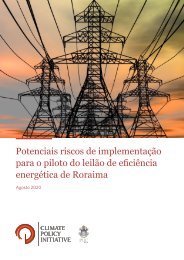 Potenciais riscos de implementação para o piloto do leilão de eficiência energética de Roraima