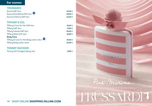 Tallink Silja Line perfumes/cosmetics/fashion 9/2020-4/2021 pricelist