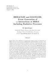 HERACLES and DJANGOH: Event Generation of ep Interactions at ...