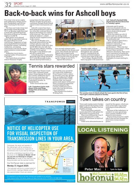 Ashburton Courier: August 27, 2020