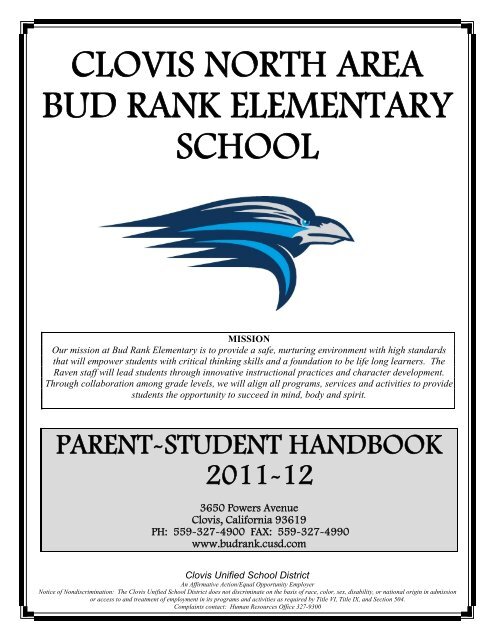 BR Ravens Rock! - Bud Rank Elementary School - Clovis Unified