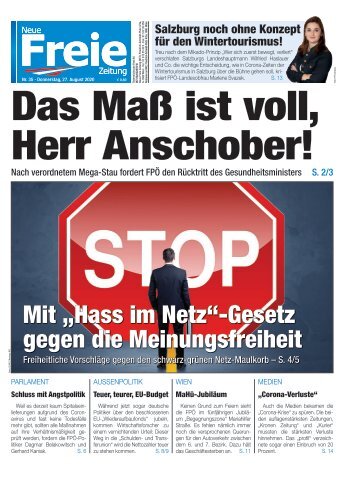 Das Maß ist voll, Herr Anschober!