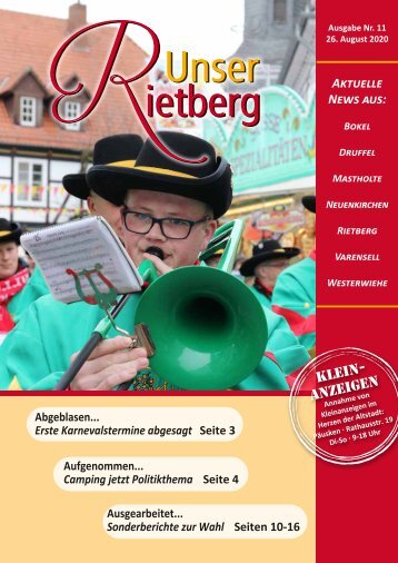 Unser Rietberg Ausgabe 11 vom 26. August 2020