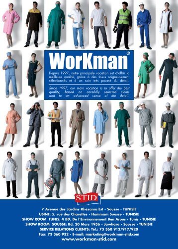 confection de tenues de tra v ailindustrie - Workman - Stid