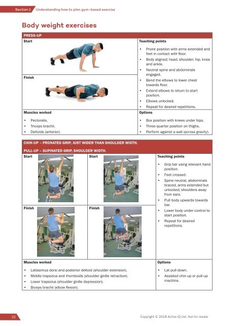 Active IQ Level 3 Diploma in Gym Instructing and Personal Training (sample manual)