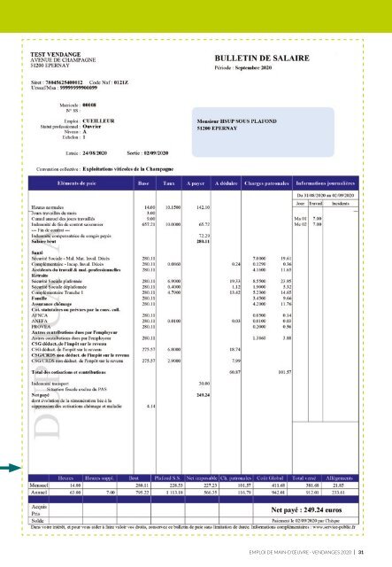 Les Guides du SGV - Emploi de main-d'œuvre vendange 2020 (mise à jour 2808)