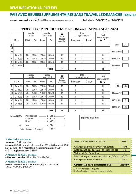 Les Guides du SGV - Emploi de main-d'œuvre vendange 2020 (mise à jour 2808)