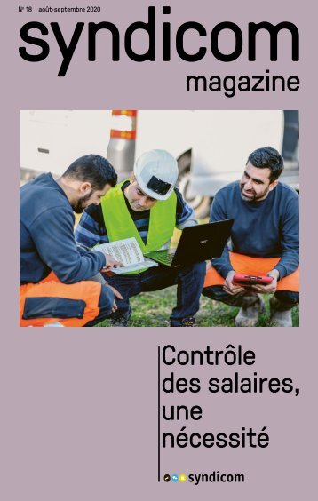 syndicom magazine N° 18 ¦ Contrôle des salaires, une nécessité