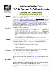 TI-PoW: Sam and Teri's Bank Accounts - The Math Forum