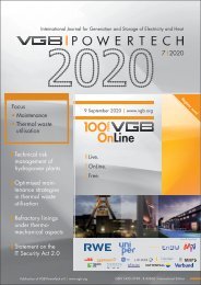 Vgb Powertech 9 International Journal For Generation And Storage Of Electricity And Heat
