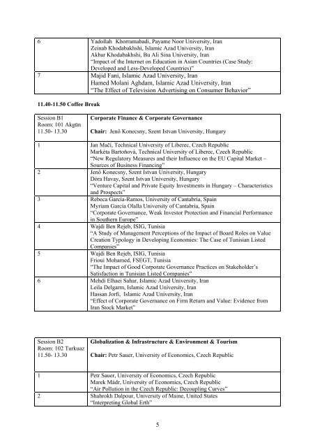 conference program - istanbul international conference on business ...