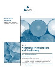 VI. Verfahrensbevollmächtigung und Beauftragung - SAM