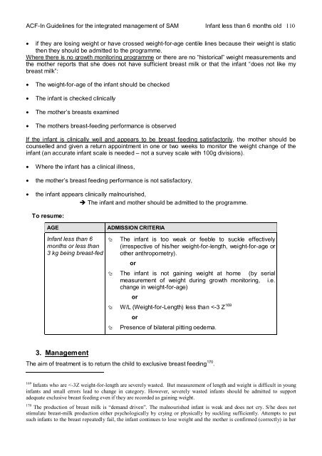 guidelines for the integrated management of severe acute malnutrition