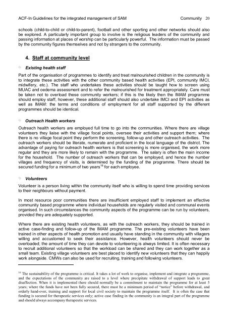 guidelines for the integrated management of severe acute malnutrition