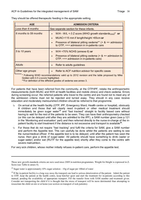 guidelines for the integrated management of severe acute malnutrition