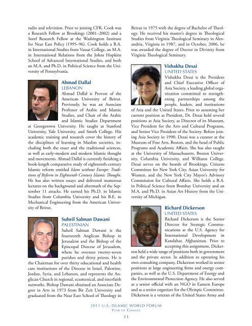 Forum Agenda and Participant Biographies - Brookings Institution
