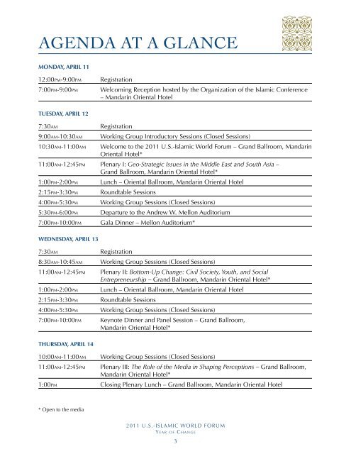 Forum Agenda and Participant Biographies - Brookings Institution