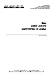 The Geneva Forum 2002 Media Guide to Disarmament in ... - UNIDIR