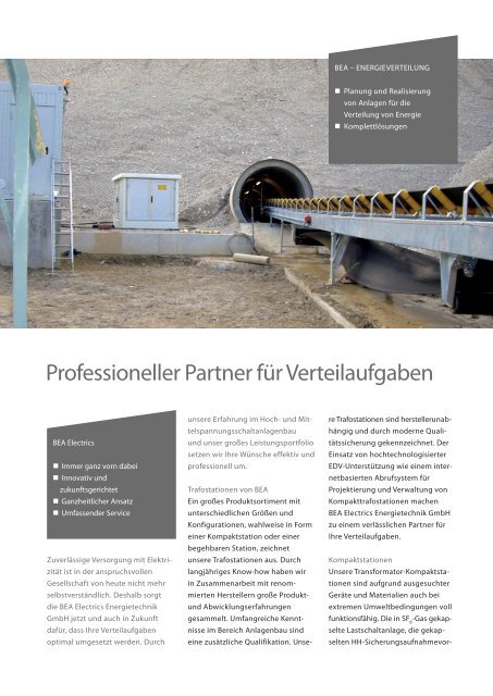 Produktblatt Trafostationen - Christof Group