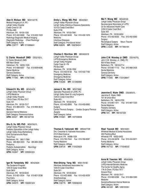 David W Whitson Md Md034