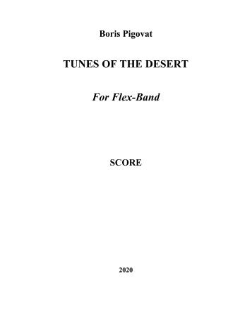  Tunes of the Desert - Full Score