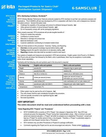 overview of project 6-samsclub - Ista