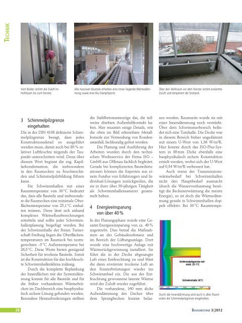 technik - Schwimmhallen-Ausbau mit ISO-PLUS-System