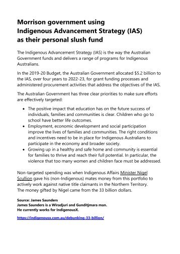 Misuse of Aboriginal funds 280820
